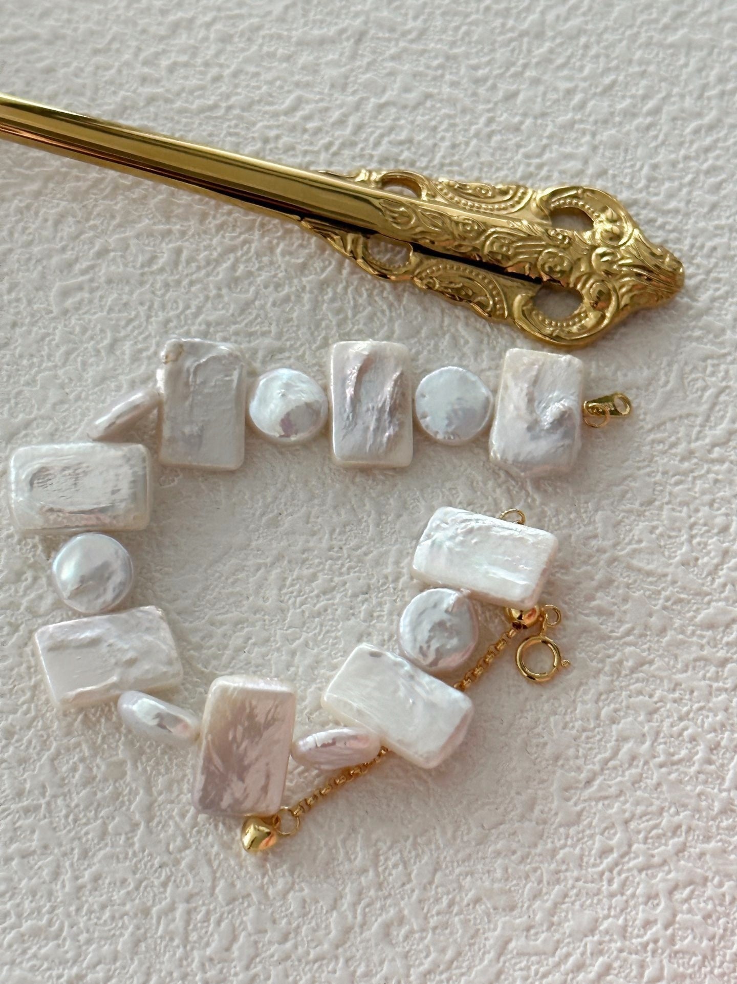 Bracciale barocche a quadrate e rotonde