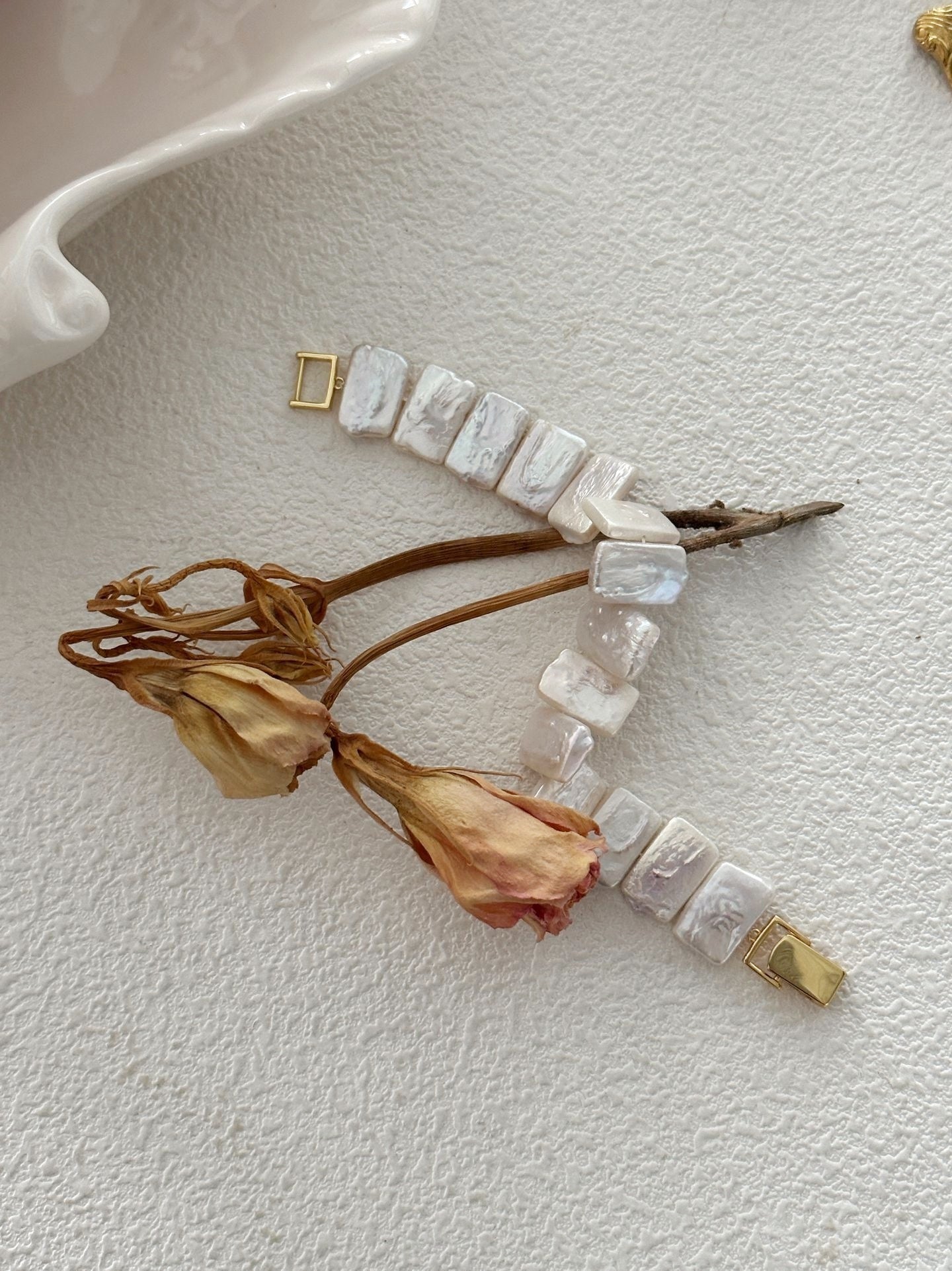 Bracciale di barocche quadrate