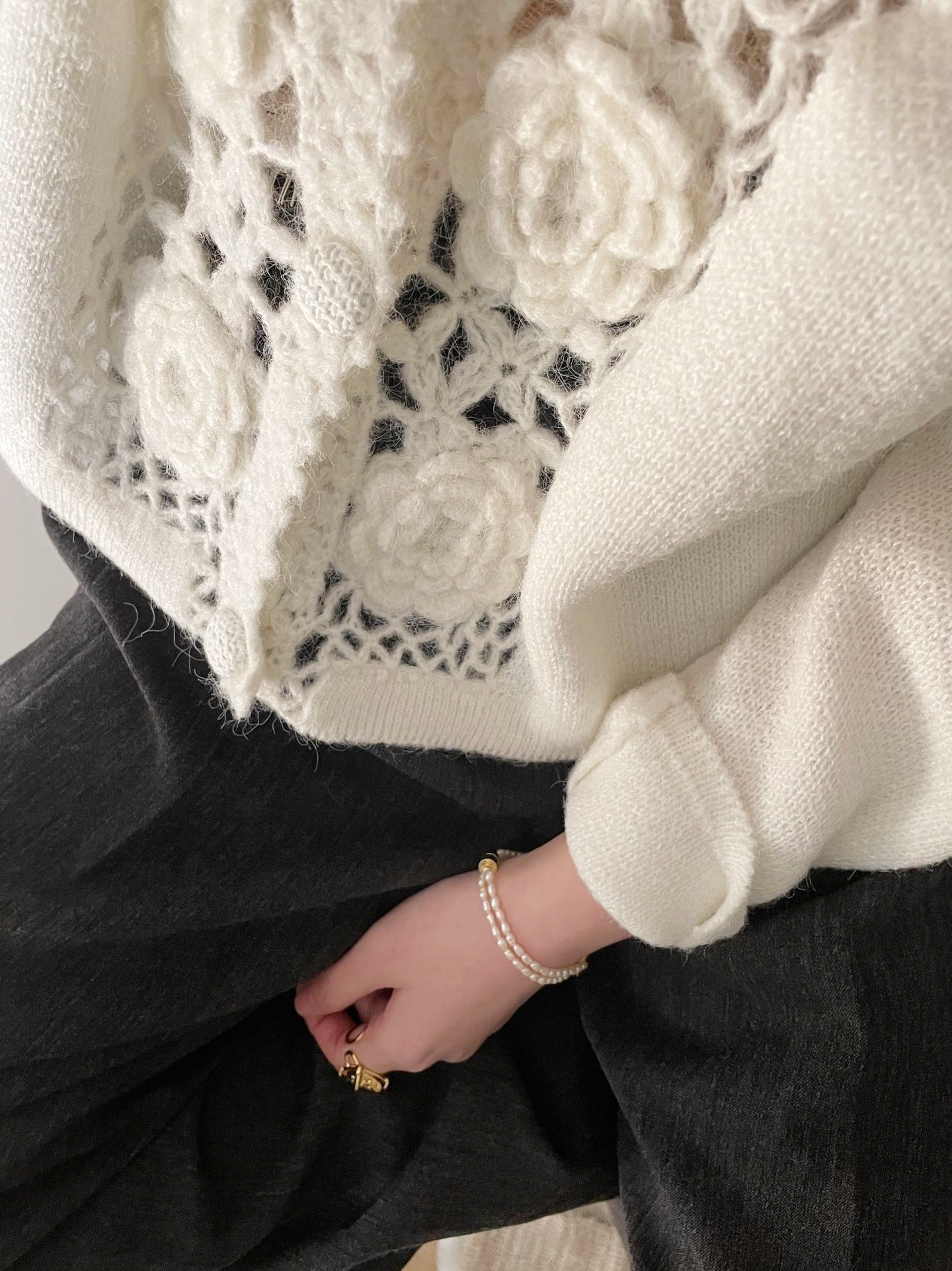 Bracciale con doppio giro di microperle