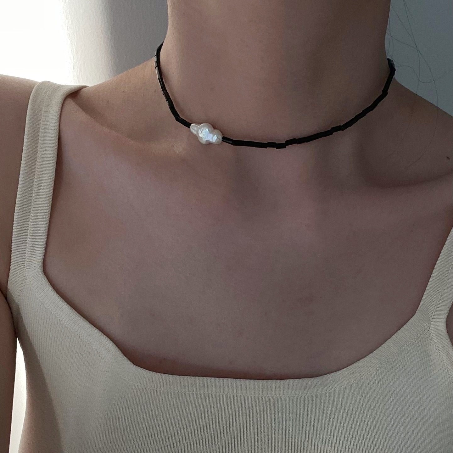 Choker with baroque cross