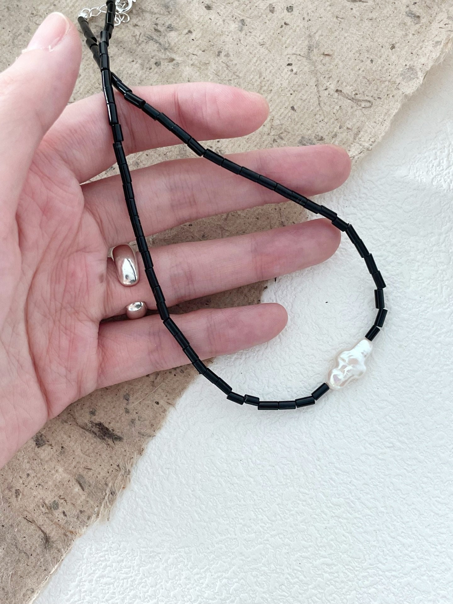Choker with baroque cross