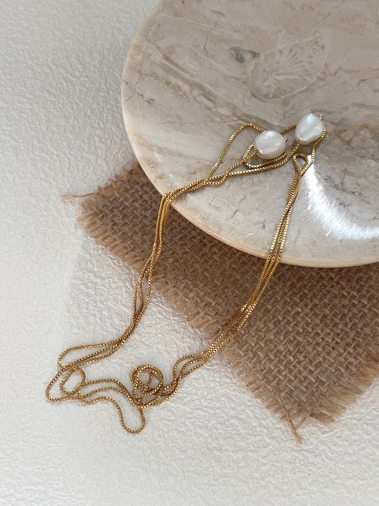 Collana in oro 14k regolabile
