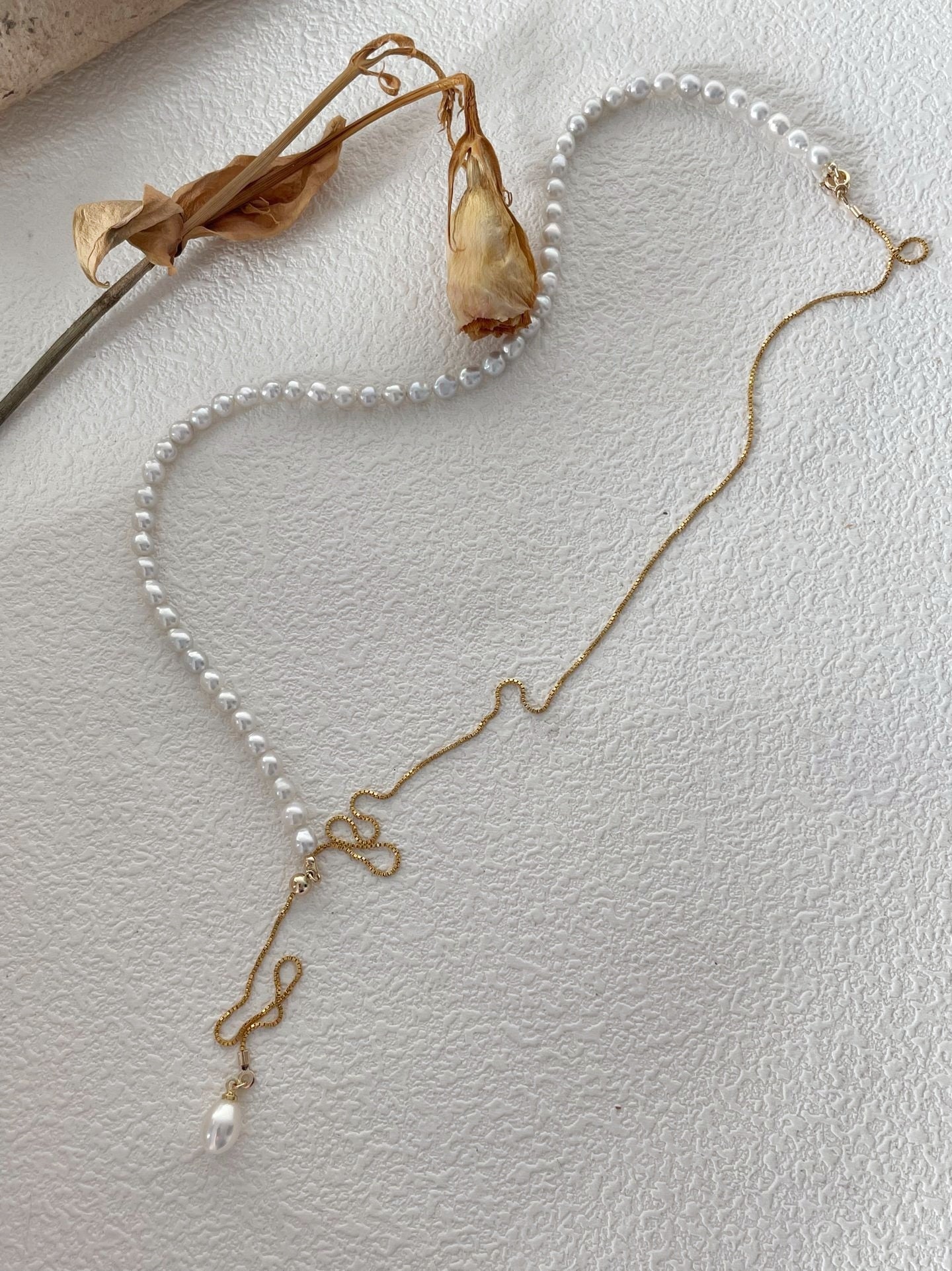 Collier con perla a goccia