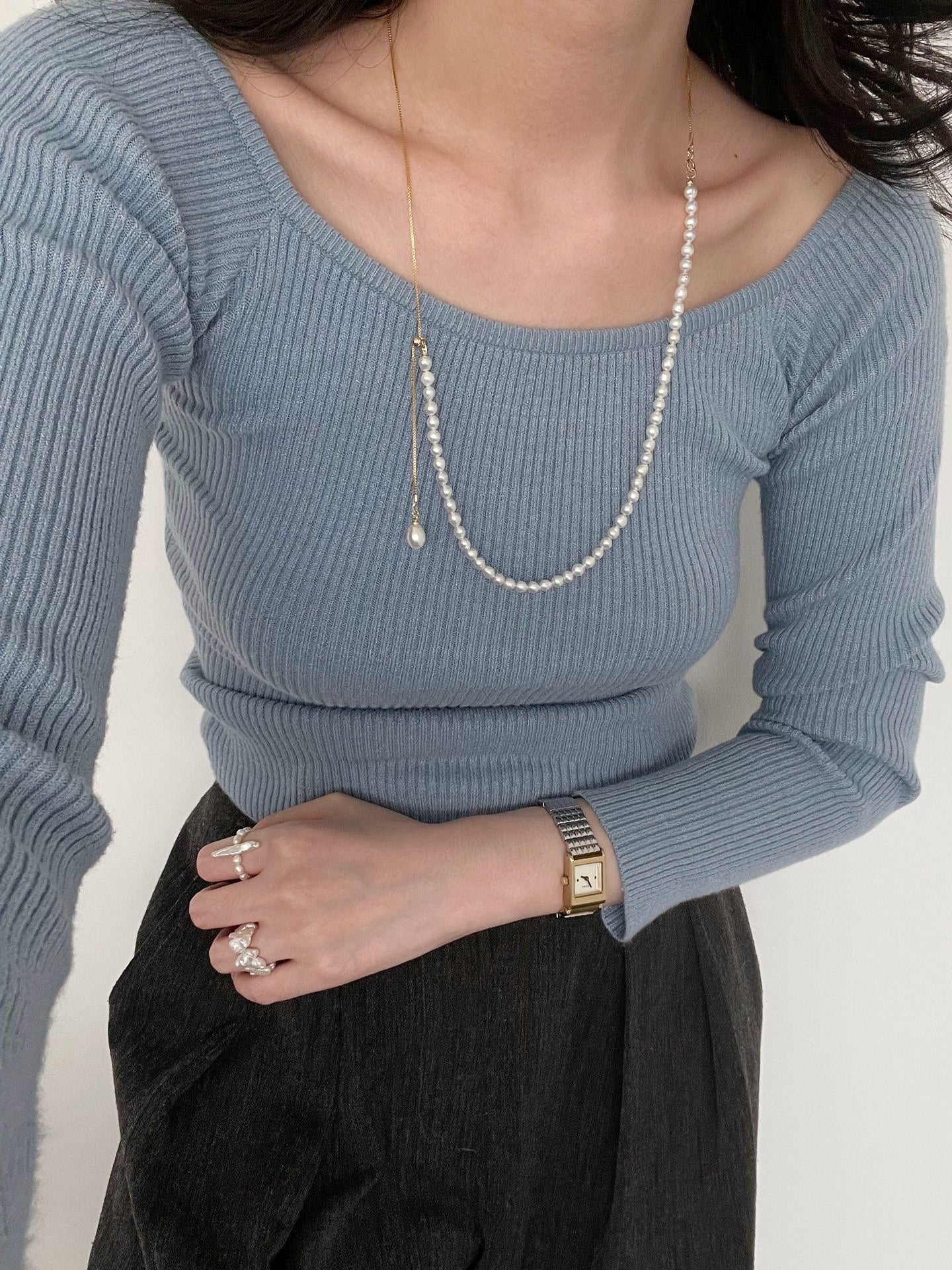 Collier con perla a goccia