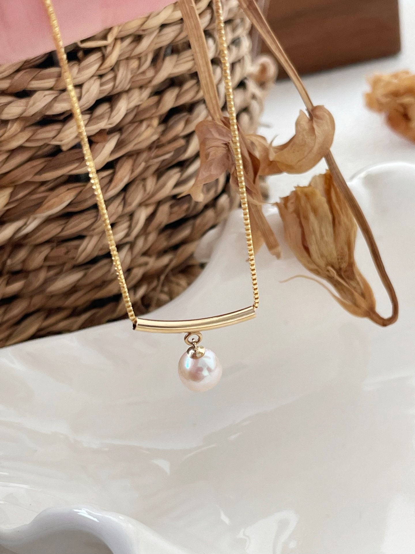 Collier oro con perla a goccia