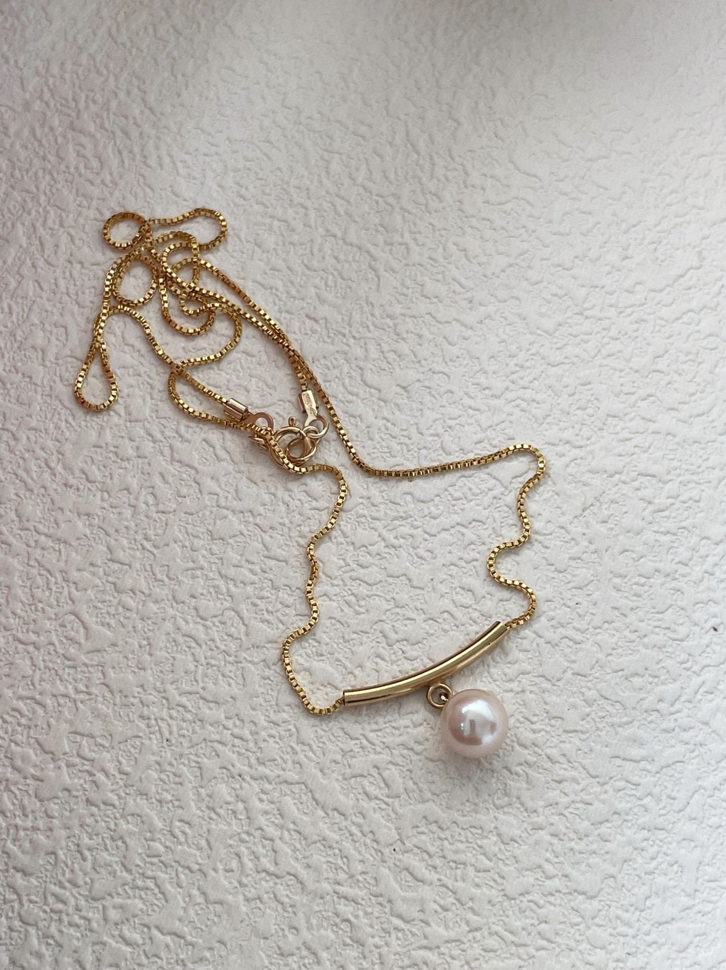 Collier oro con perla a goccia