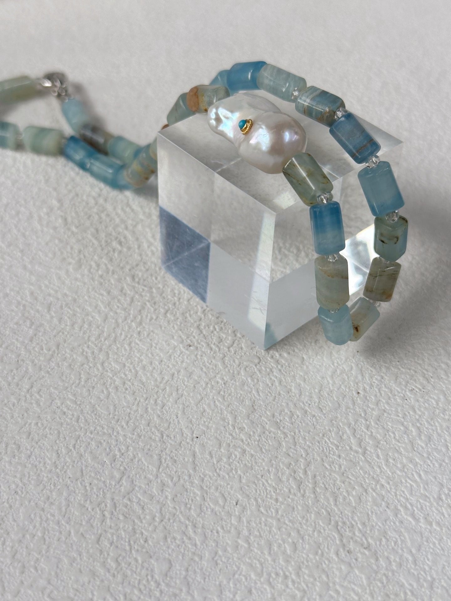 Collana barocca di turchese blu