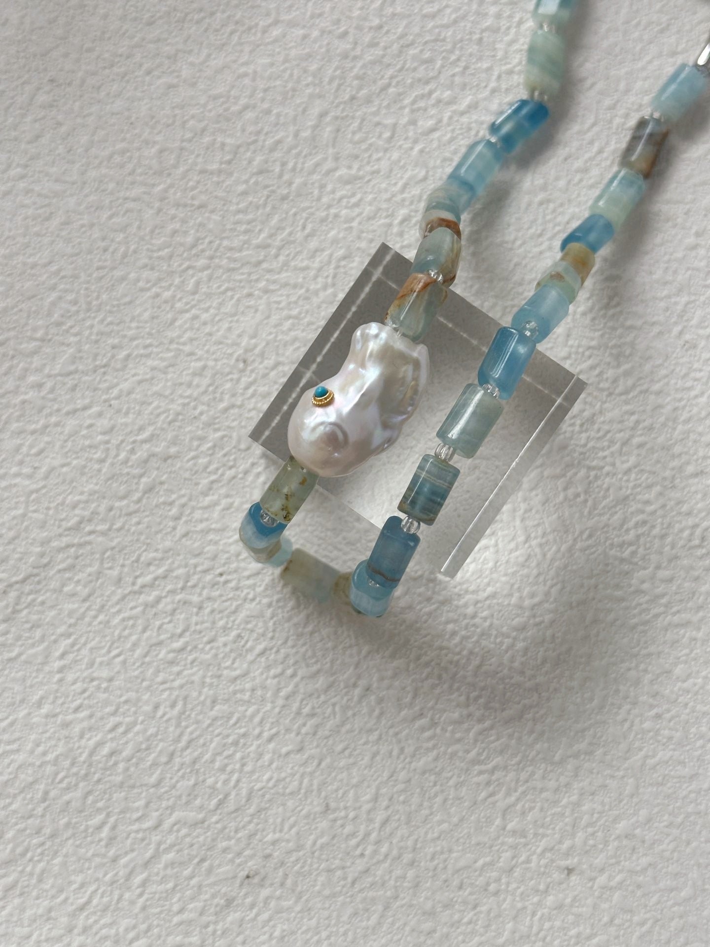 Collana barocca di turchese blu