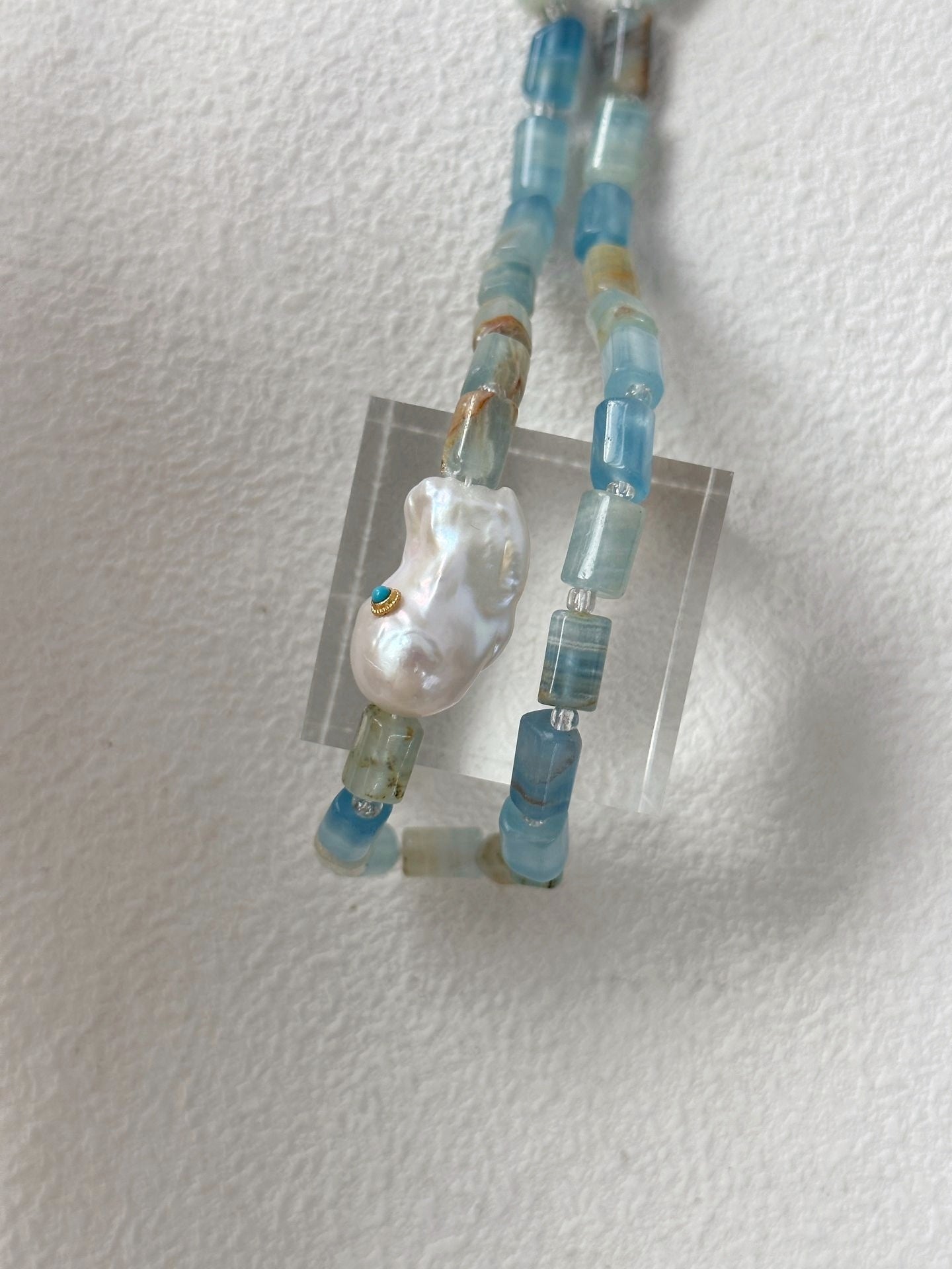 Collana barocca di turchese blu