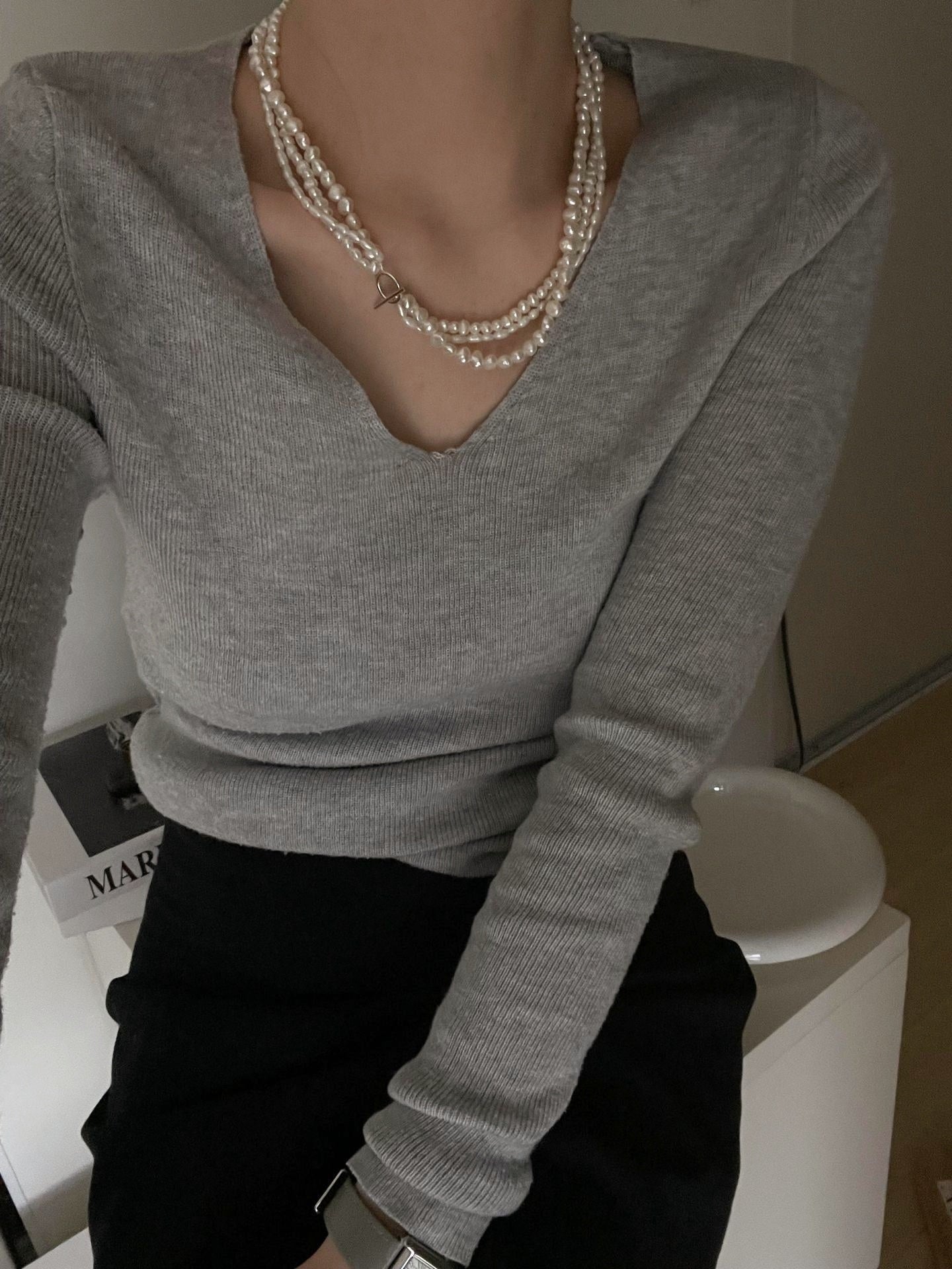 Collana di perle a tre fili