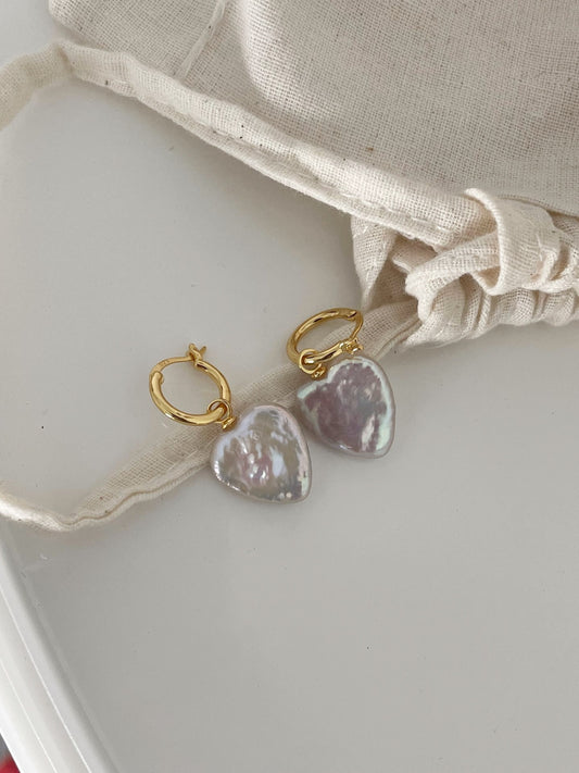 Orecchini con perle barocche cuore