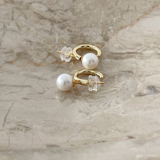 Orecchini in oro dorato e perle Edison