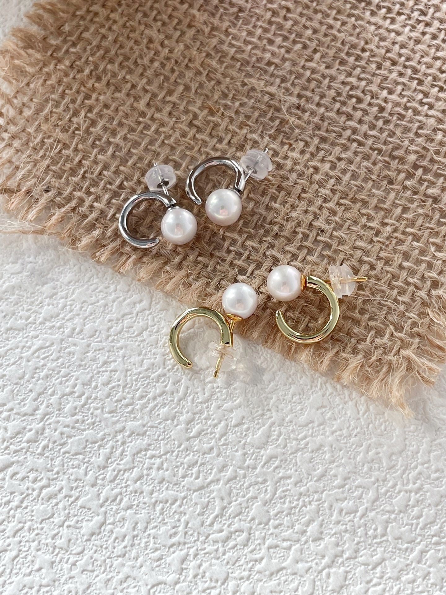 Orecchini in argento e perle Edison