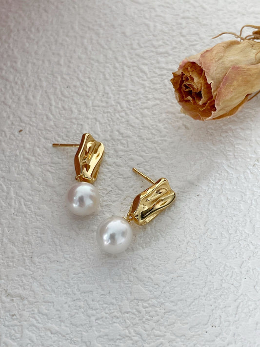 Orecchini con perle Edison e oro dorato