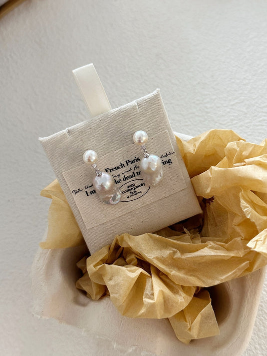 Orecchini con perle Edison e barocche buonissime