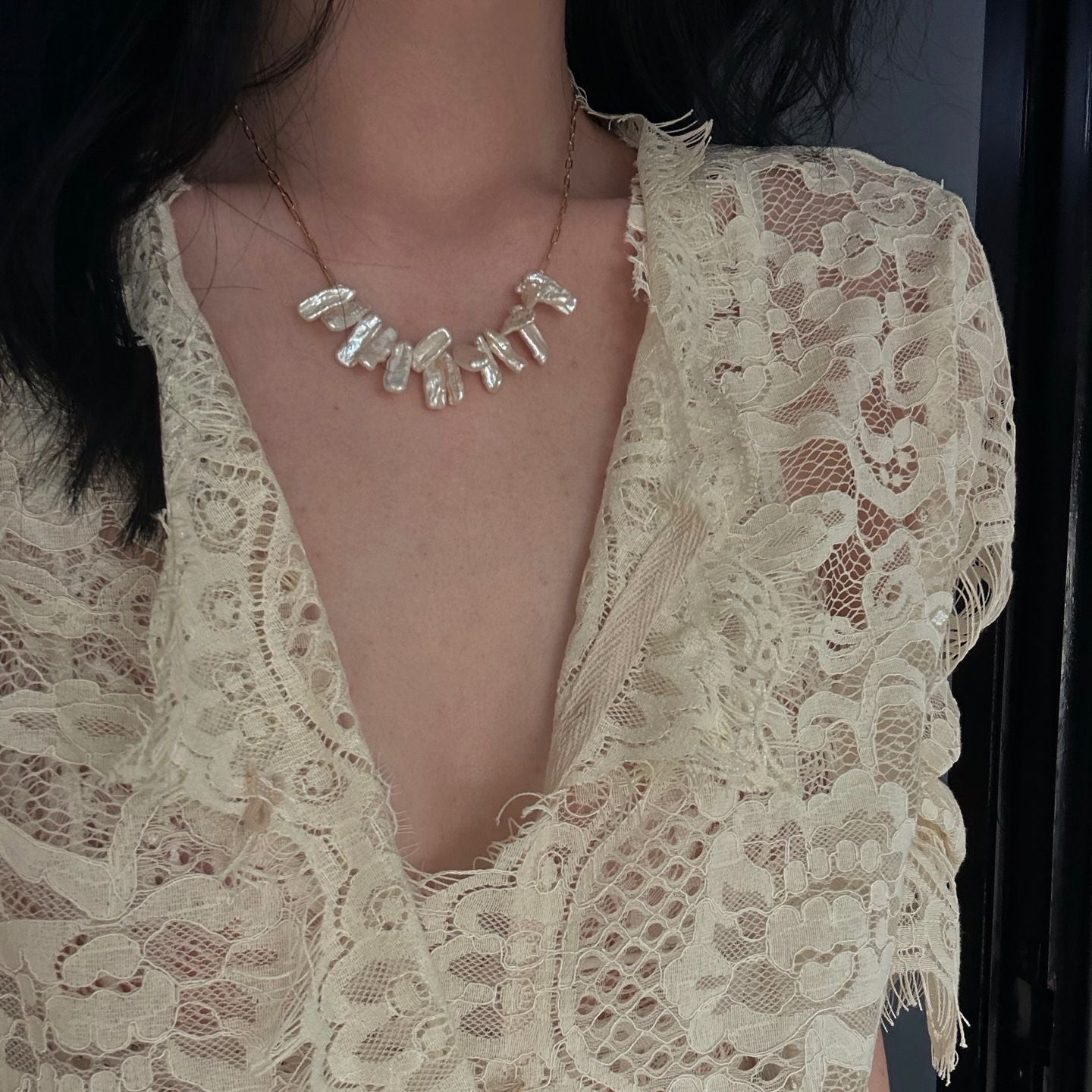 Collana con perle barocche