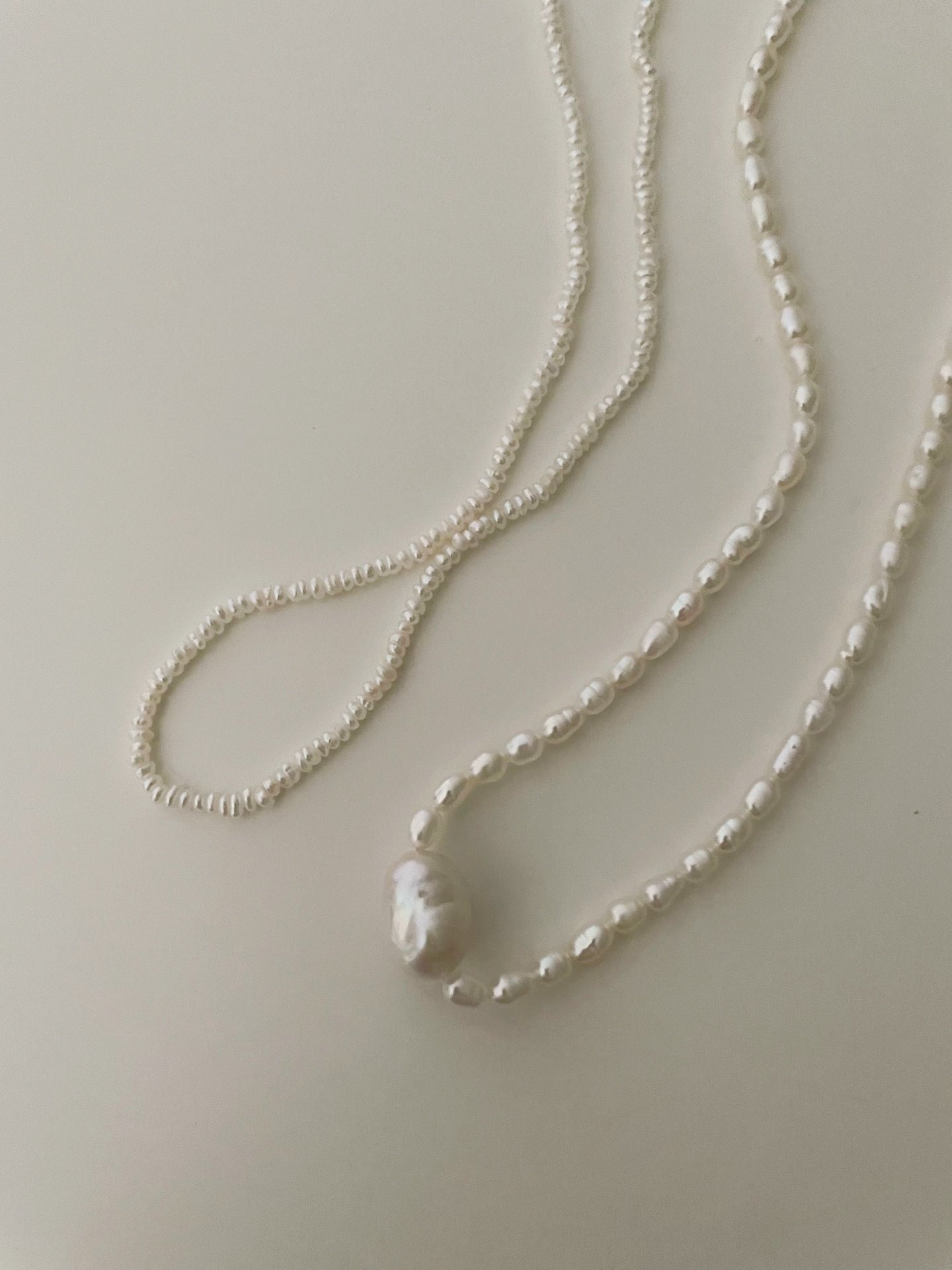 Collana di microperle doppio