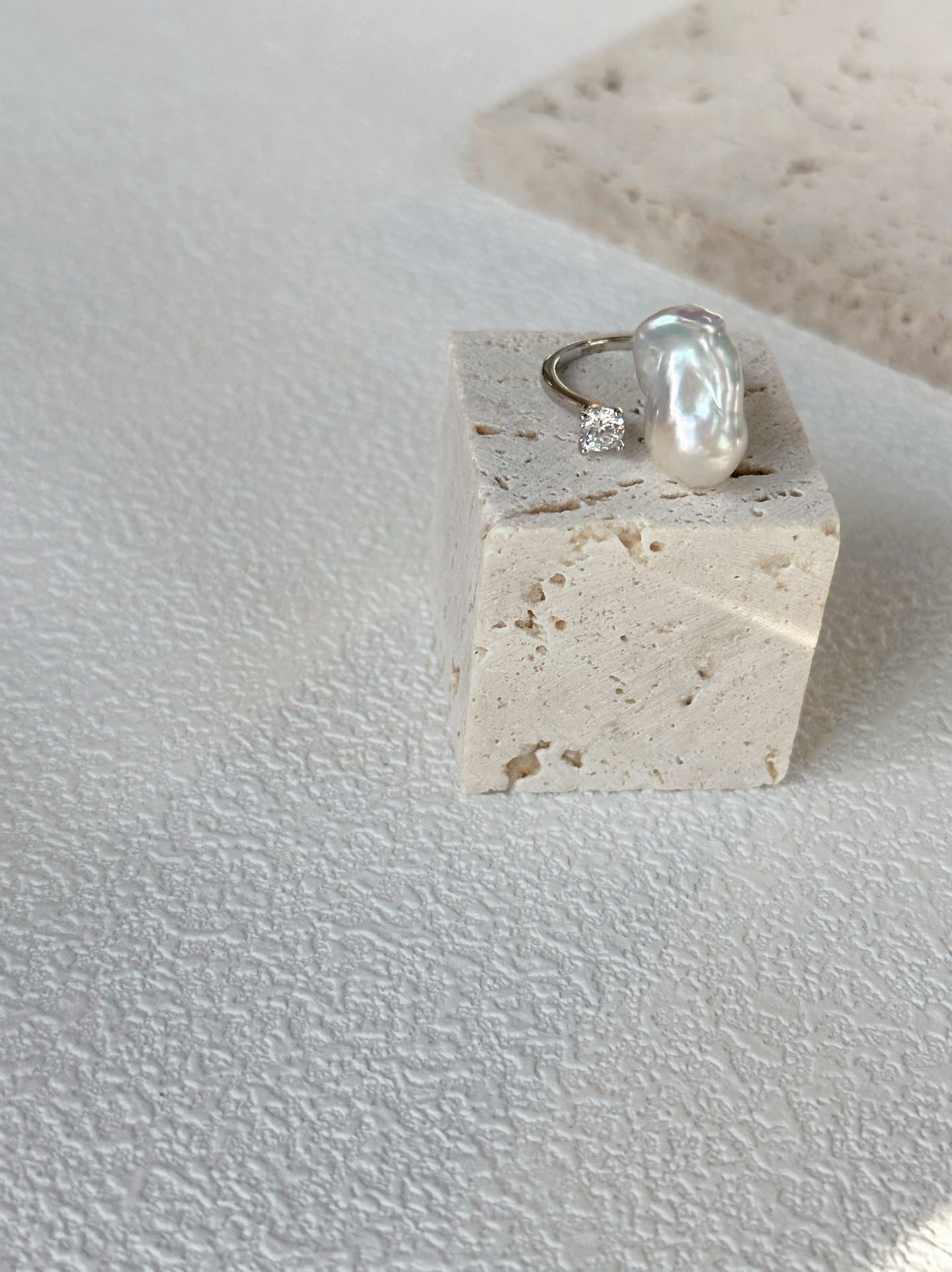 Anello barocco piccolo argento-blu