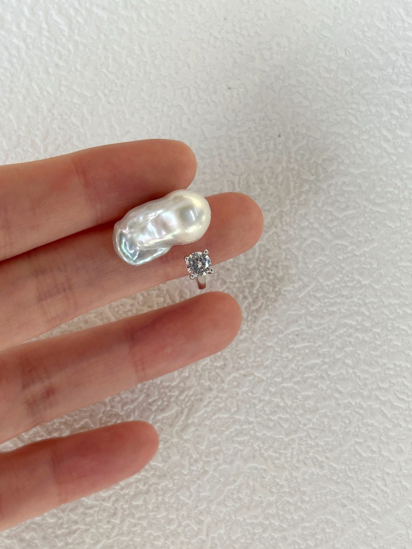 Anello barocco piccolo argento-blu