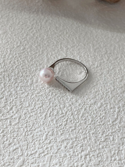 Anello forma quadrata con perla Edison
