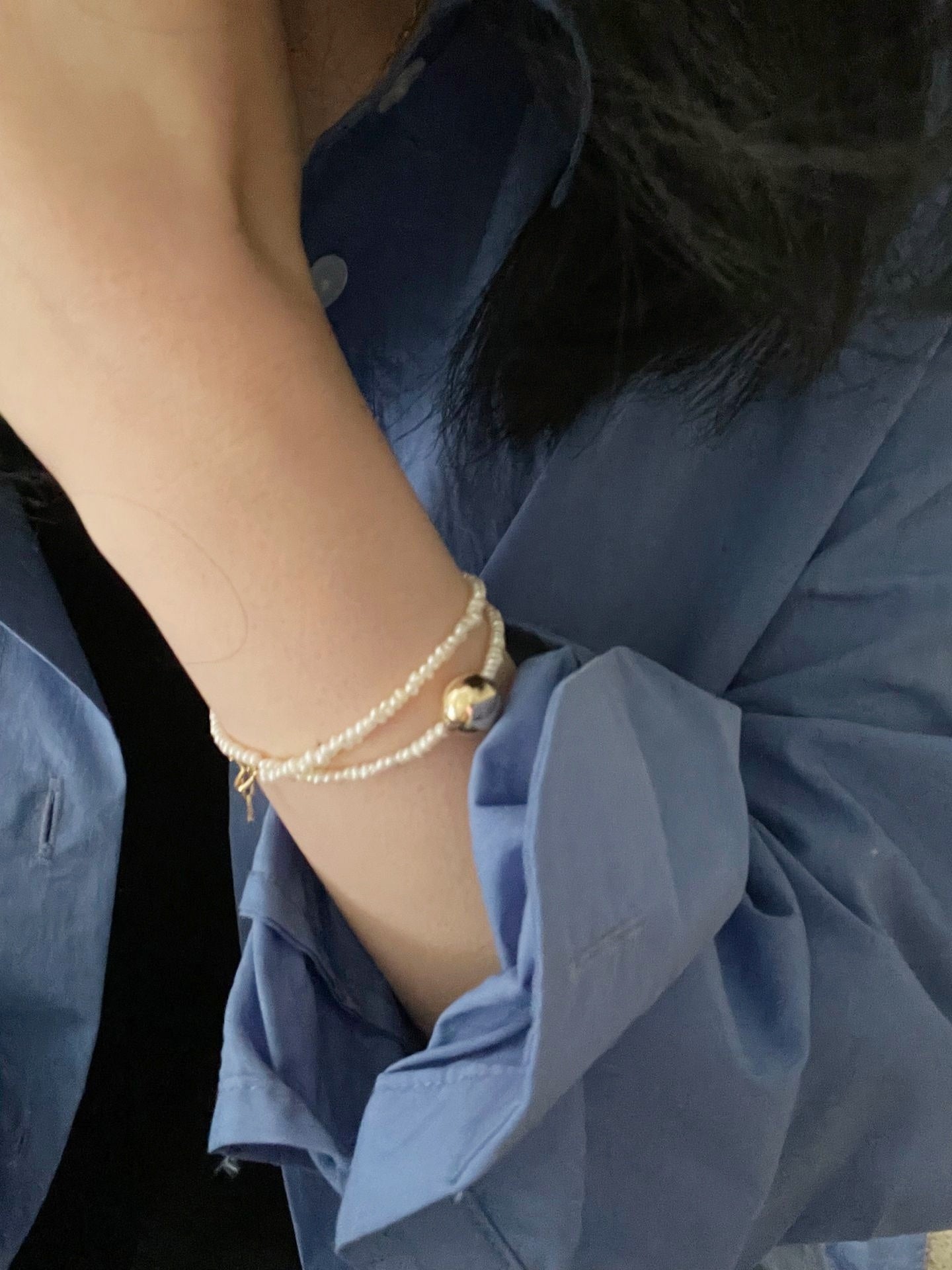 Bracciale con doppio giro di perle