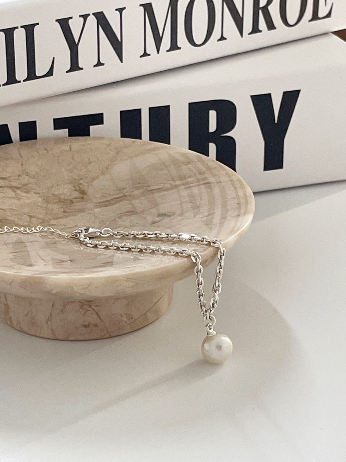Bracciale argento con perla Akoya