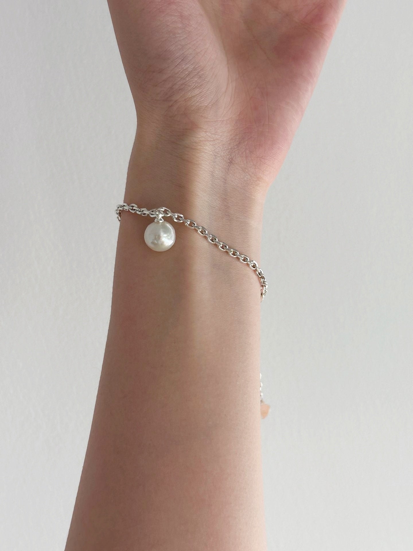Bracciale argento con perla Akoya