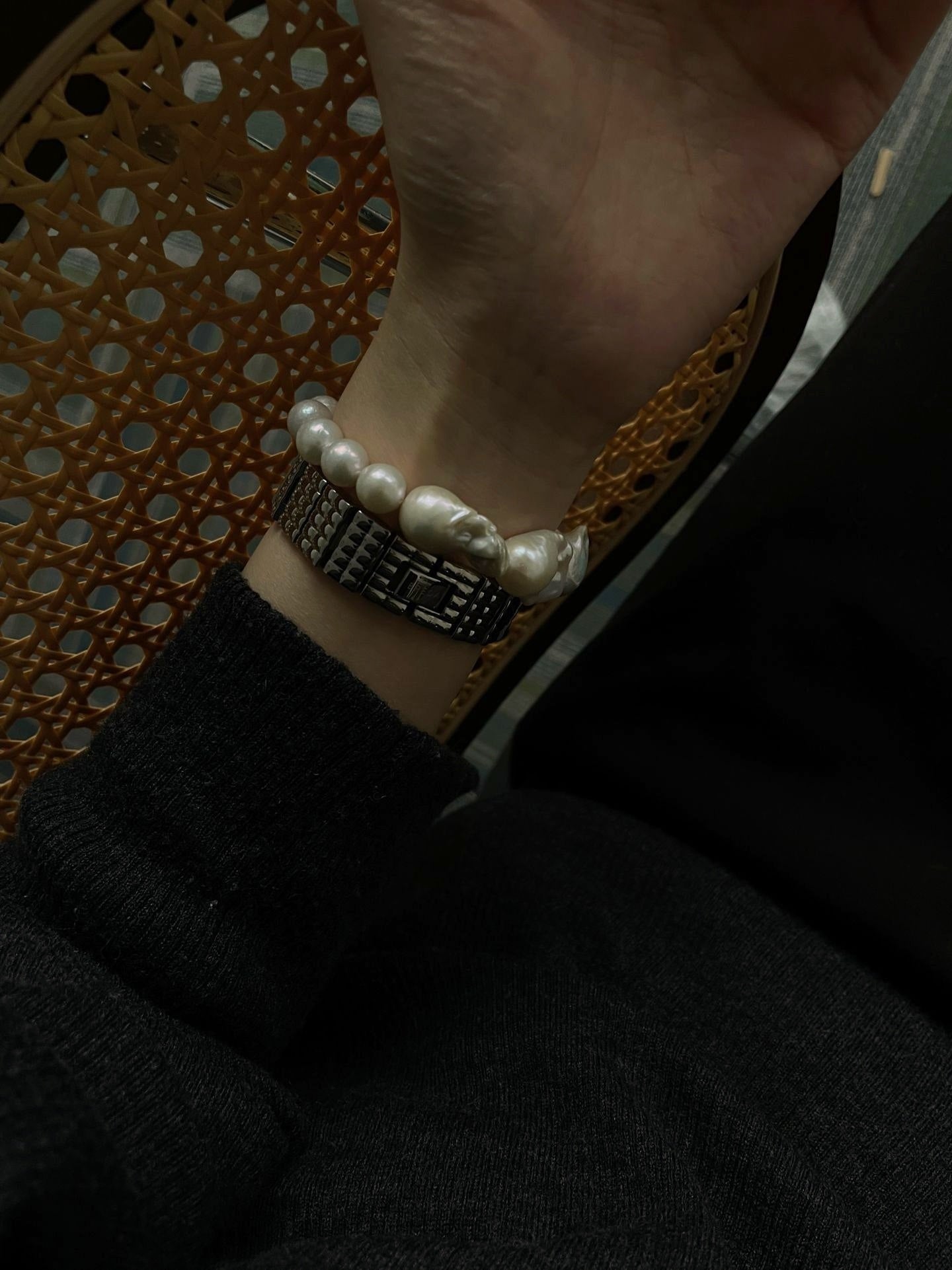 Bracciale con perle barocche fushion