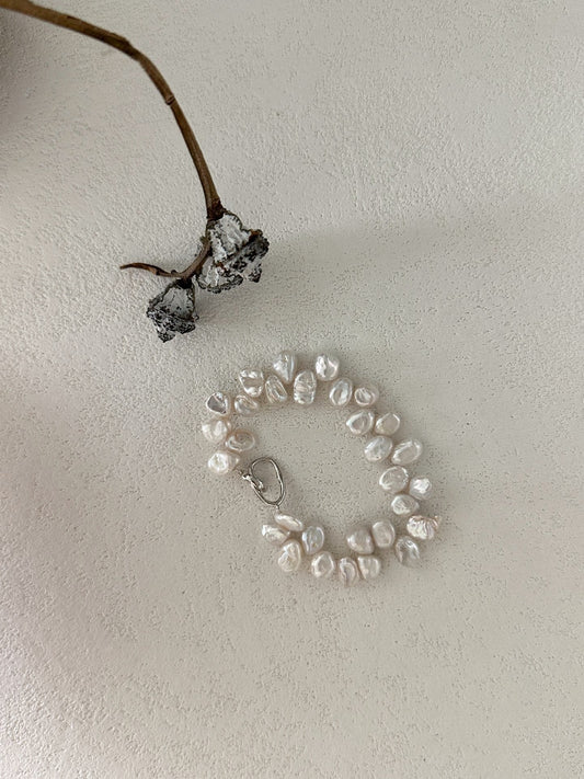 Bracciale con perle di mare Keshi