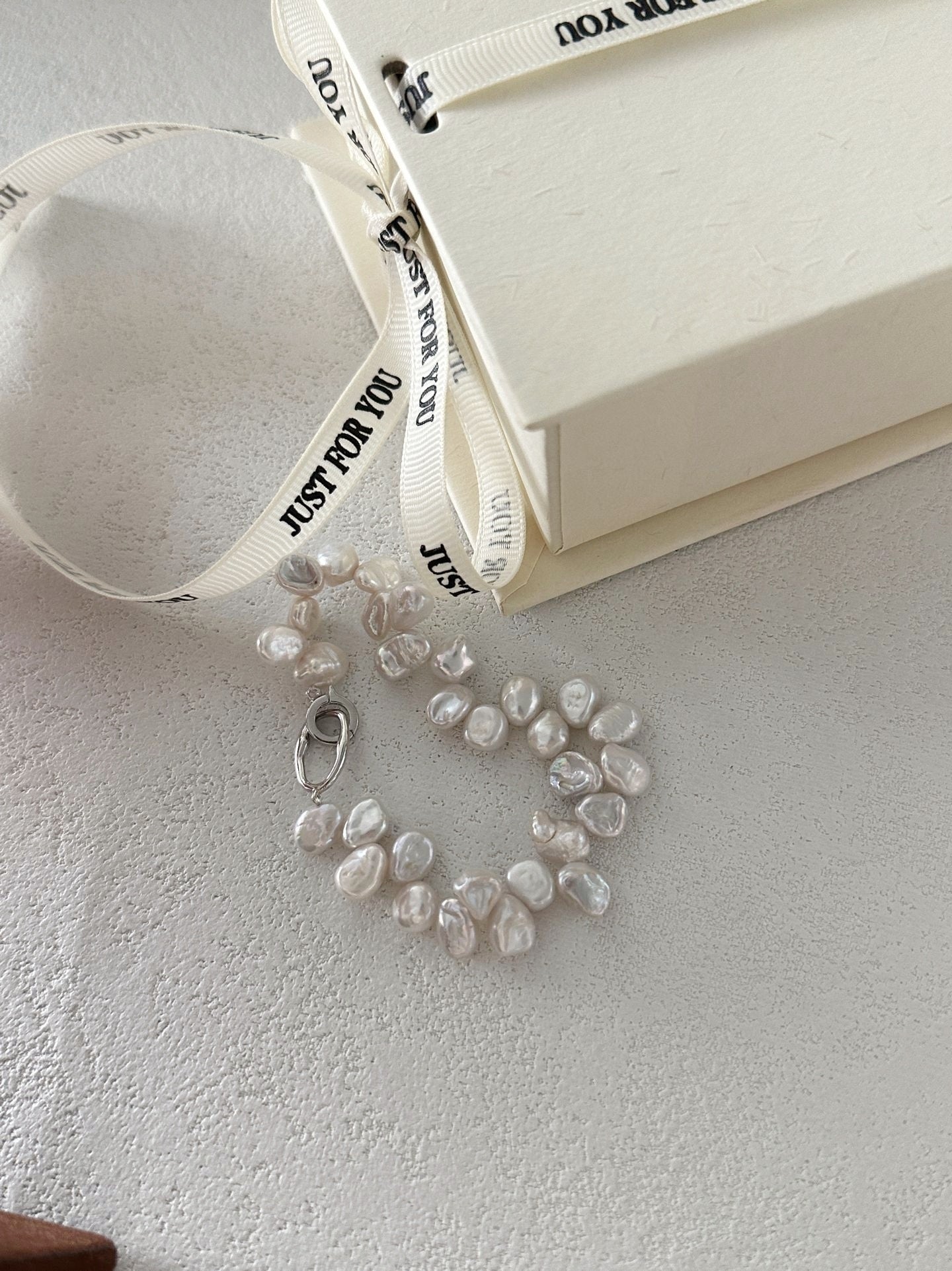 Bracciale con perle di mare Keshi