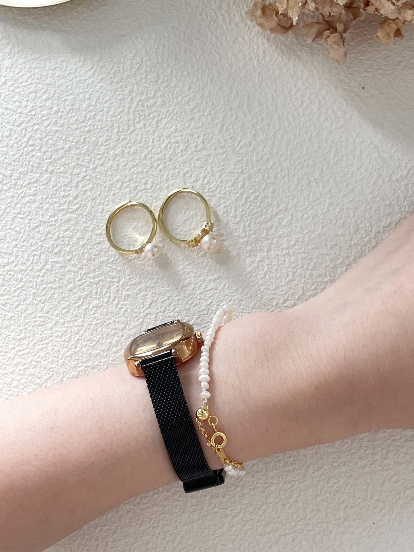 Bracciale con microperle barocche