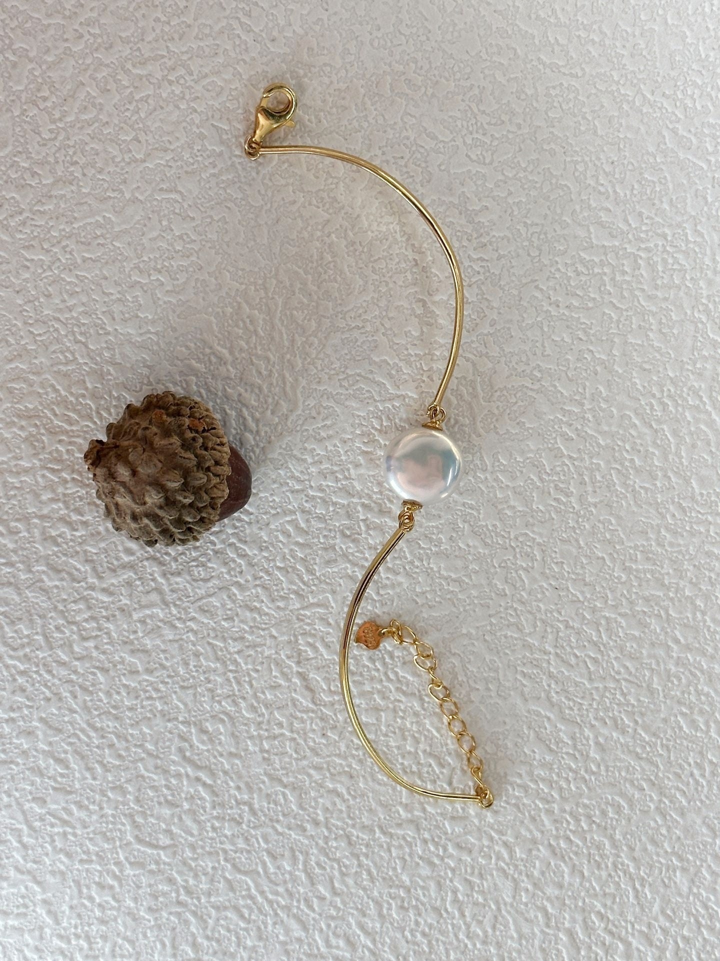 Bracciale placcato con perle barocche