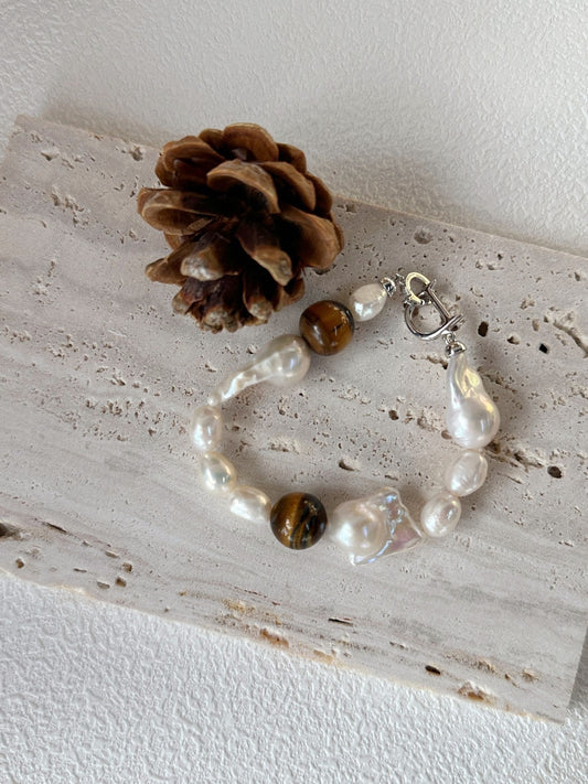 Bracciale barocco con ambre