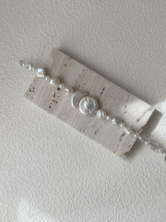 Bracciale con perle barocche luna