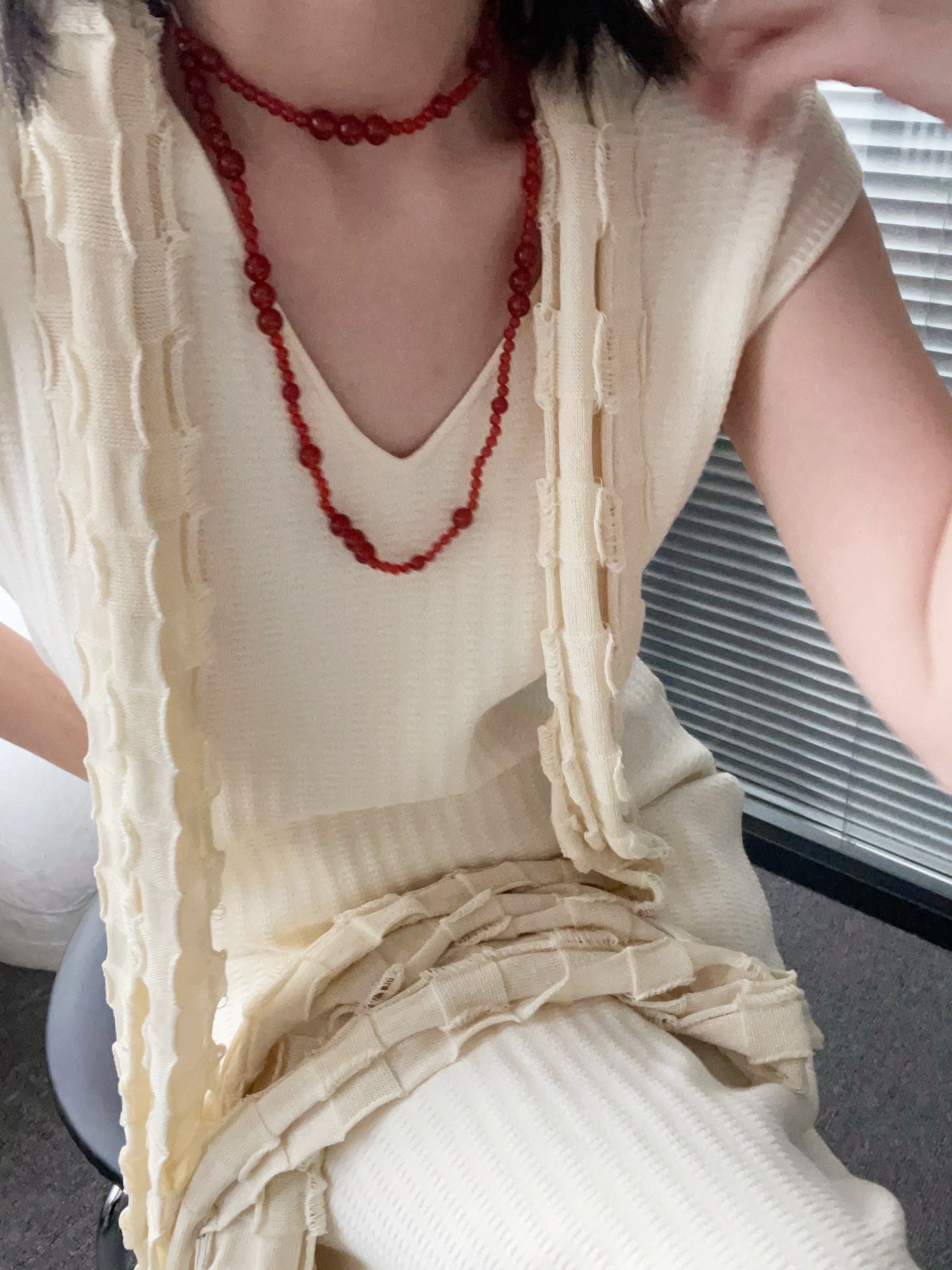 Collana doppia di agata rossa