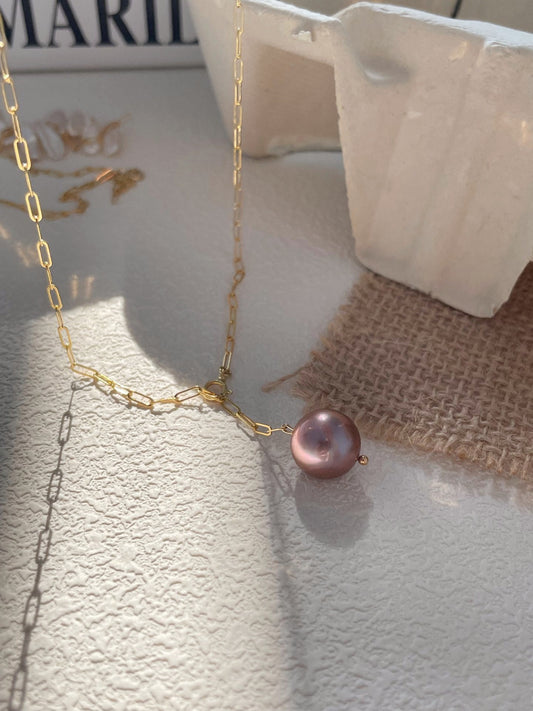 Collana di perla viola