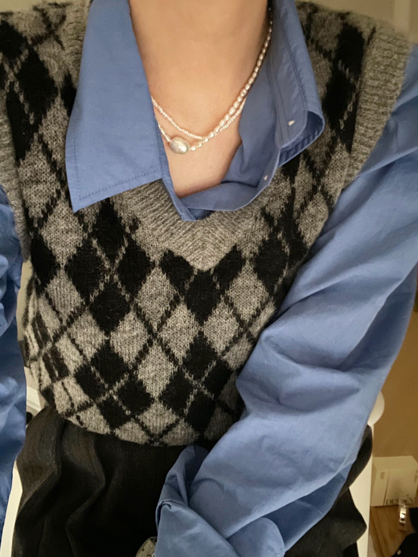 Collana di microperle doppio