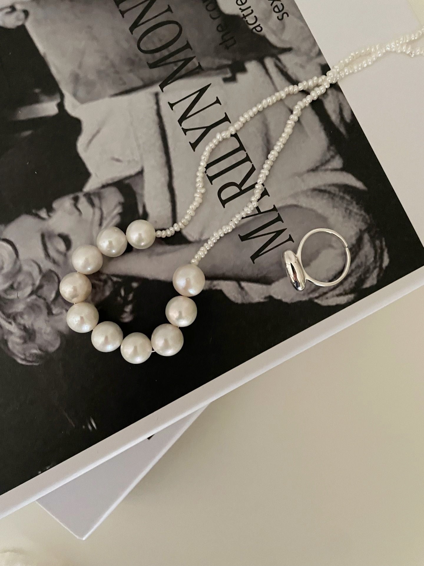 Collana di perle Edison e microperle