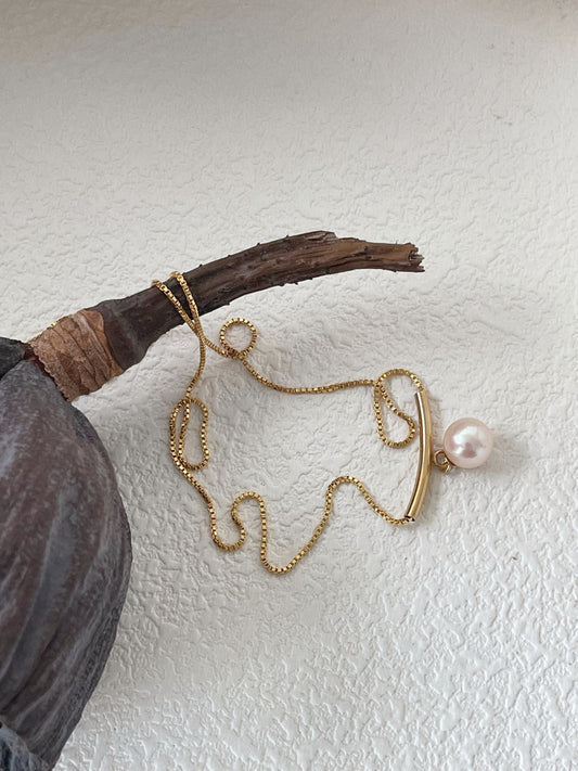 Collier oro con perla a goccia