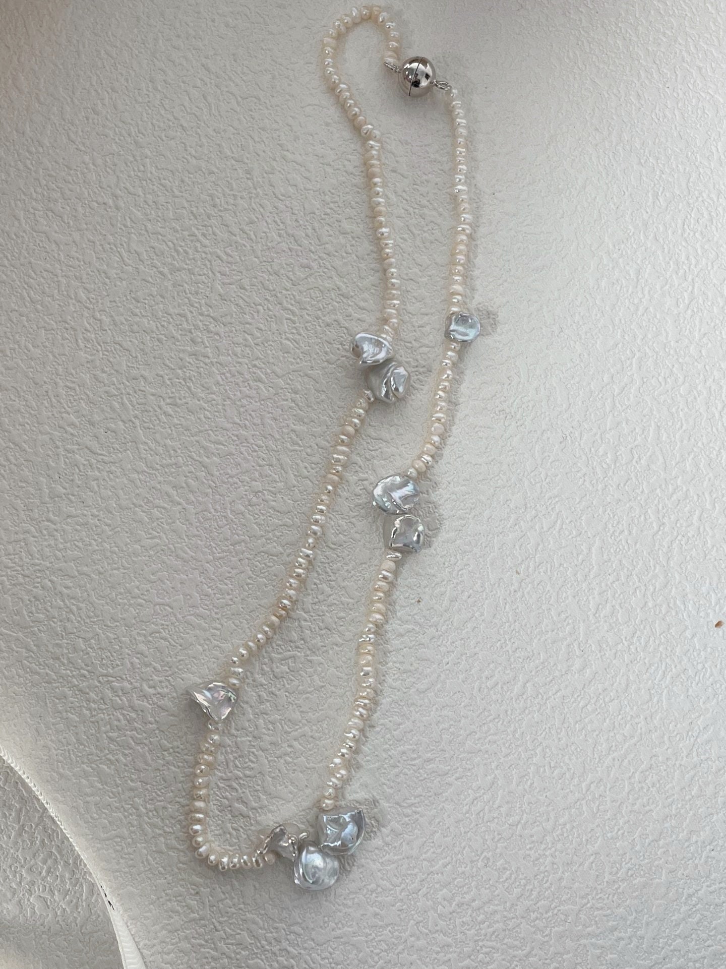 Collier con perle di mare Keshi