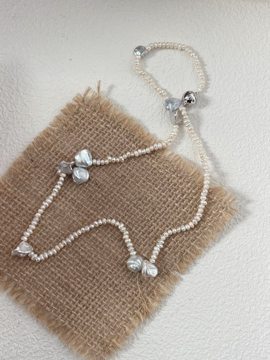 Collier con perle di mare Keshi