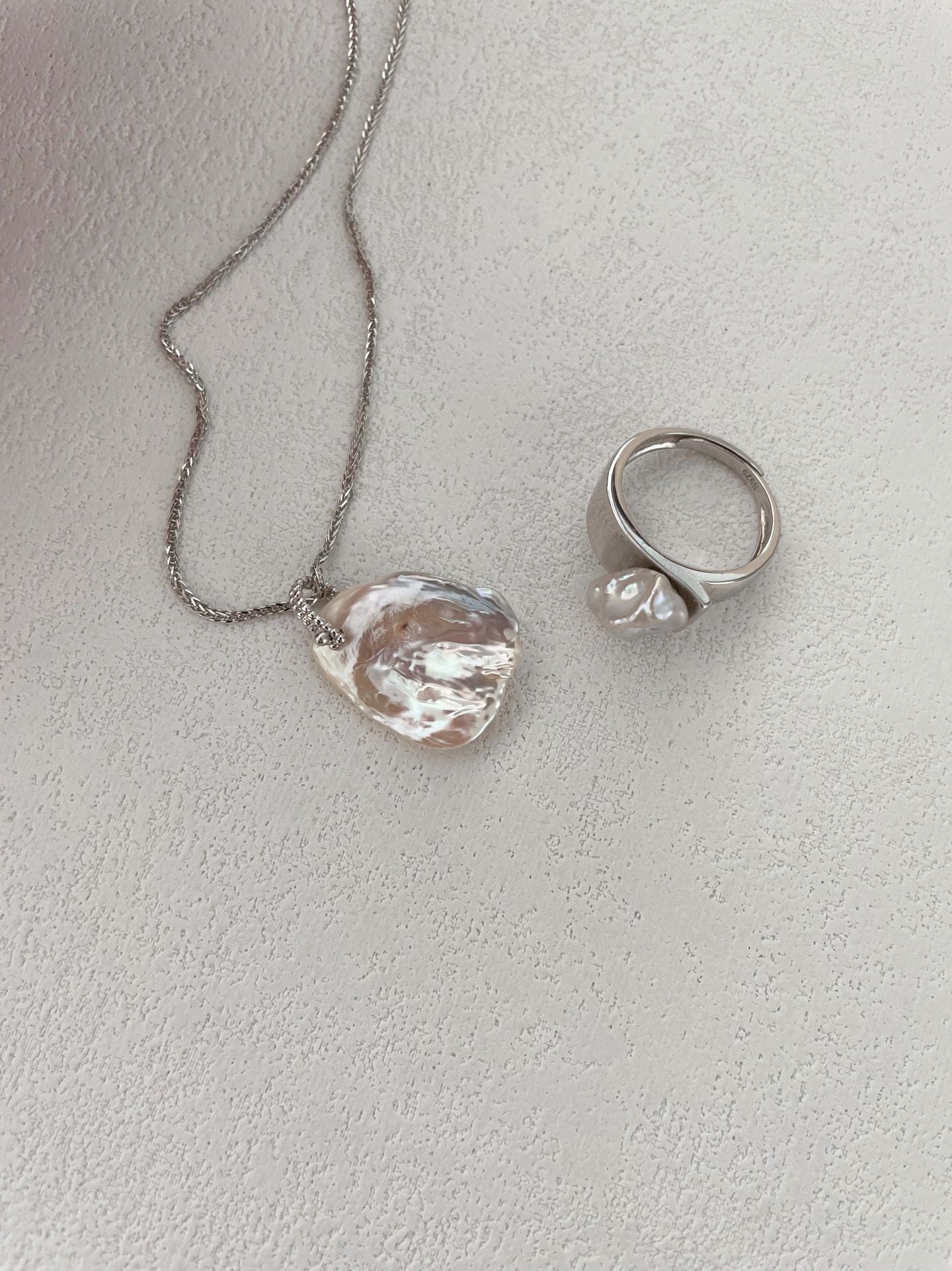 Collier argento di petalo