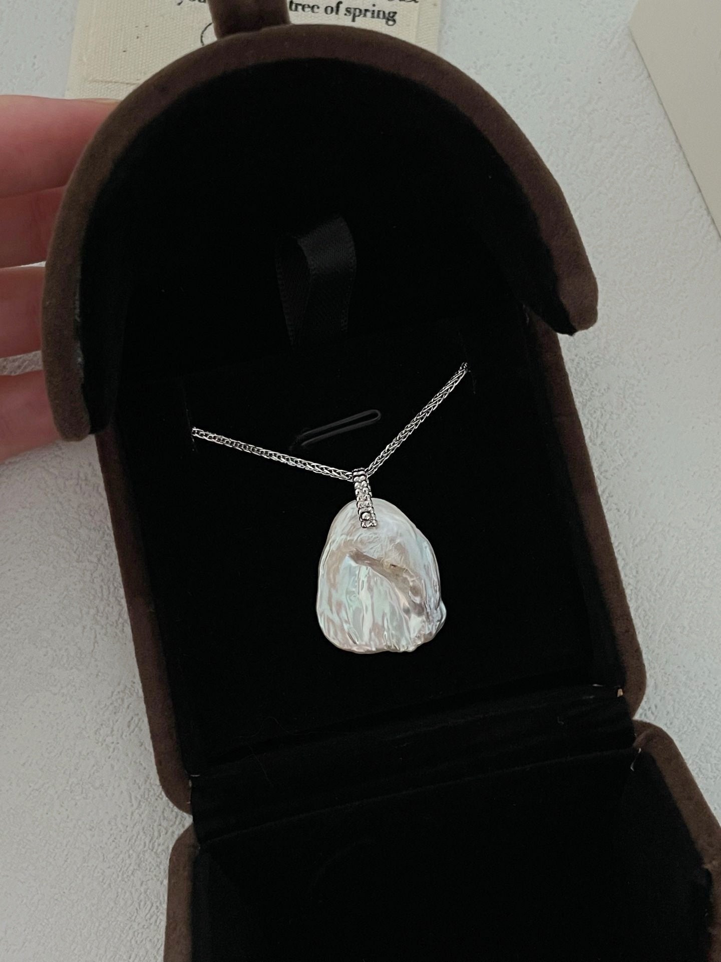 Collier argento di petalo