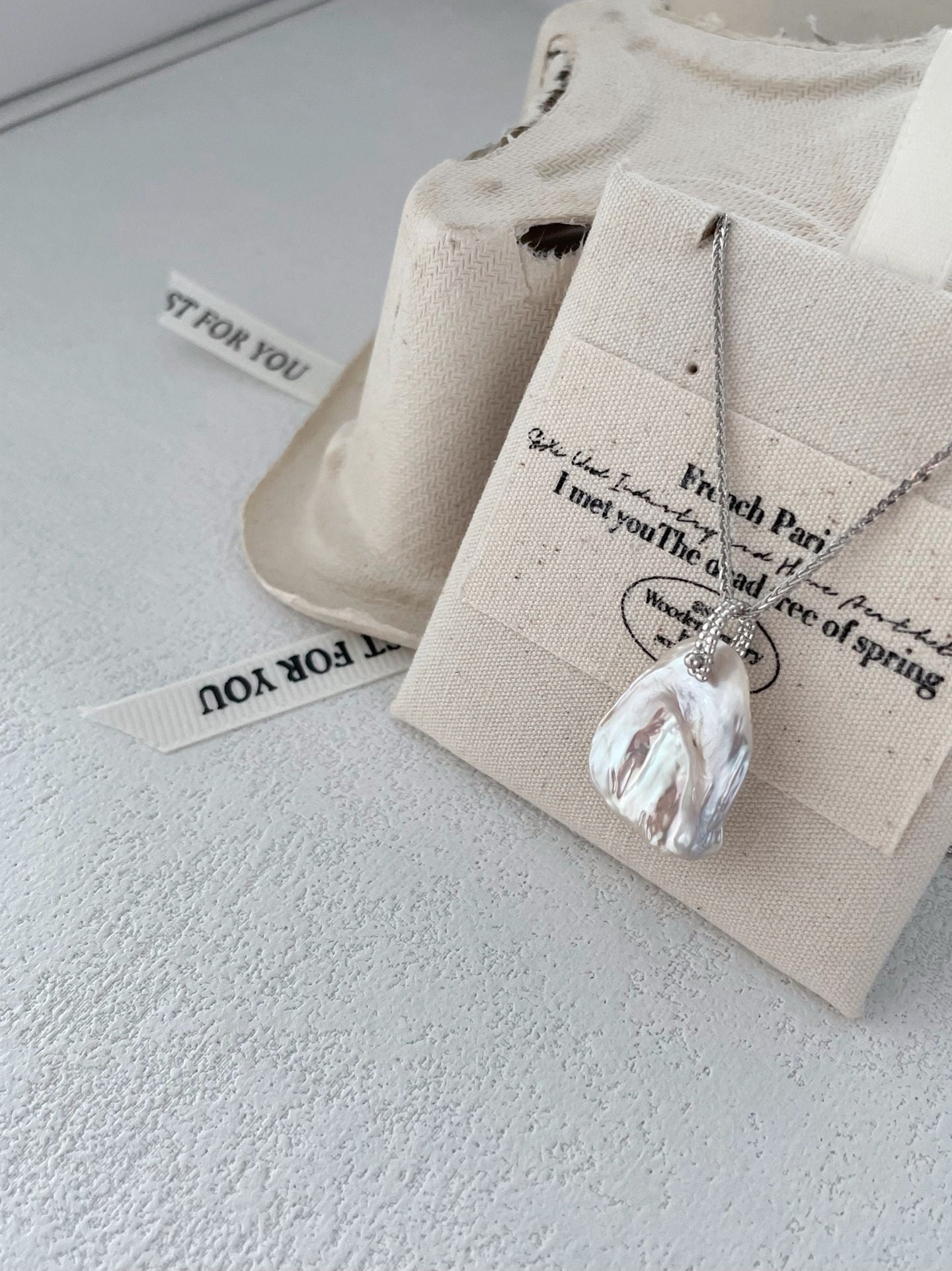 Collier argento di petalo