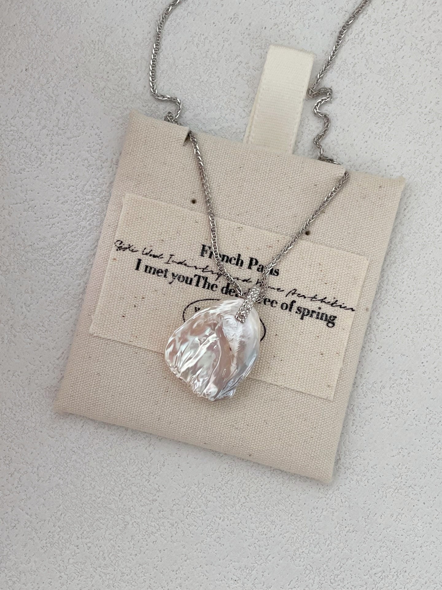 Collier argento di petalo