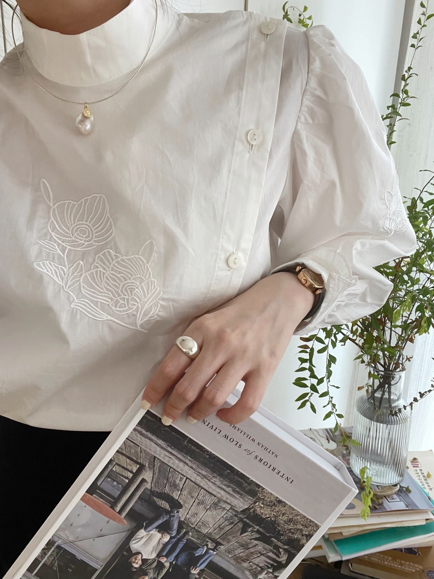 Collana di perle barocca con monete in rame