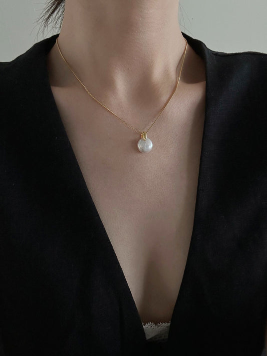 Girocollo d'oro con perla Mabe