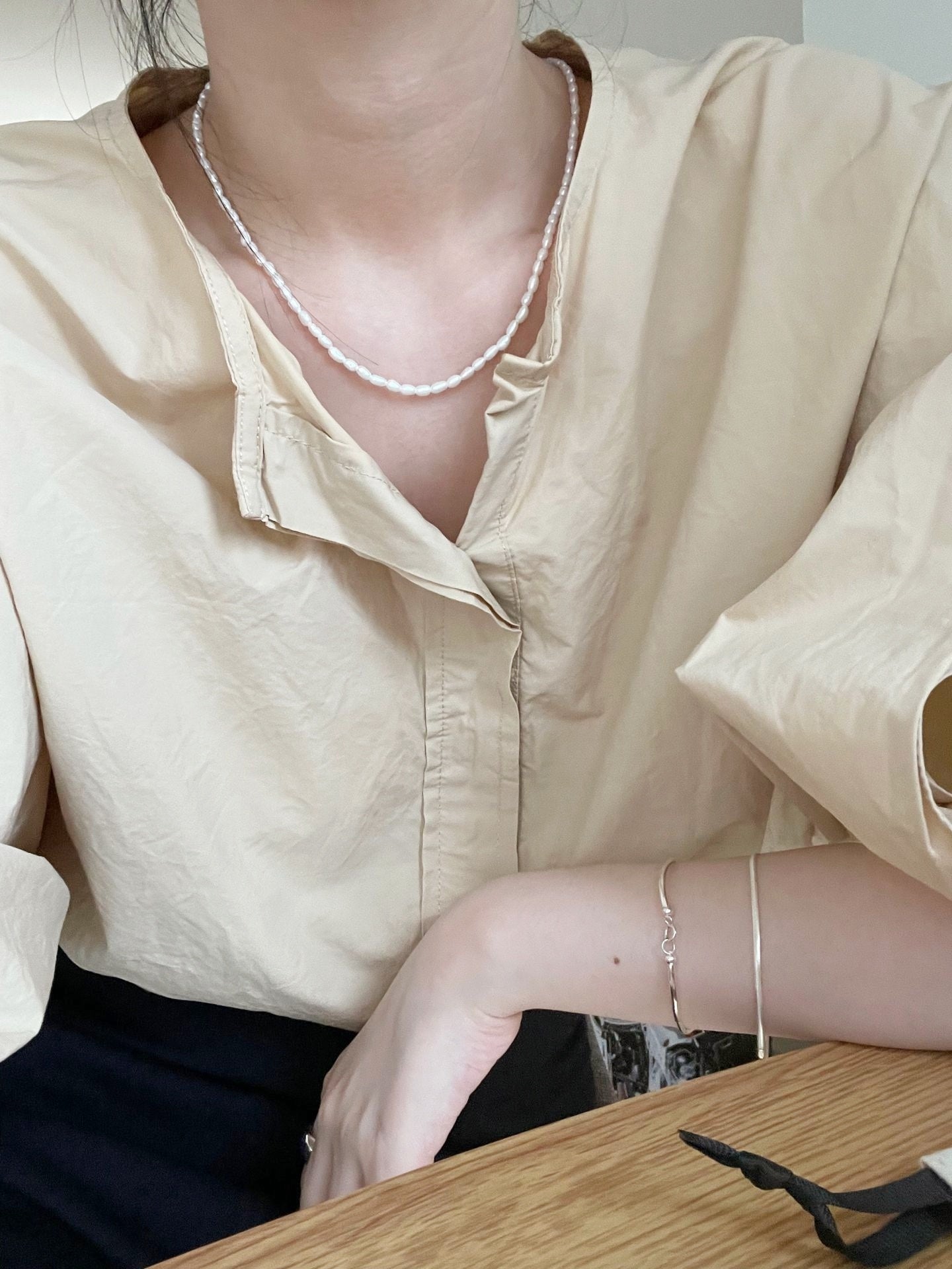 Collana di microperle naturali