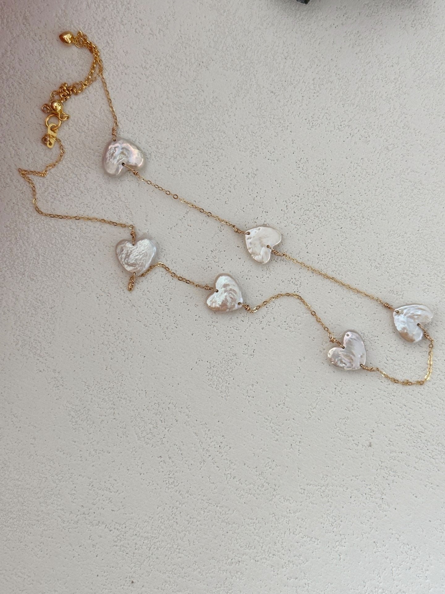 Collana con cuoricini a catena
