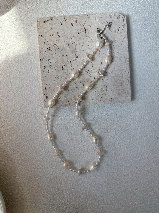 Girocollo di perle barocche stile stella
